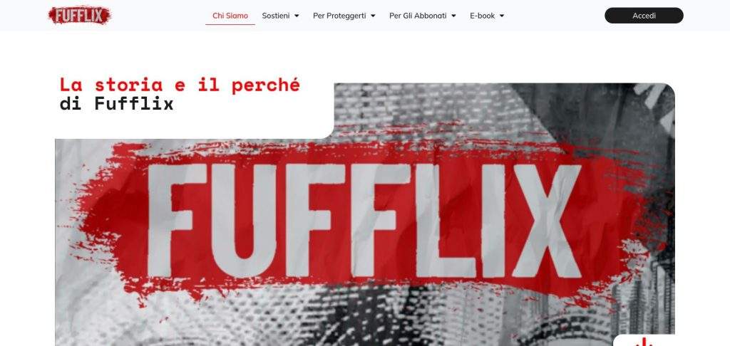 Pagina Chi siamo: la storia e il perché di Fufflix