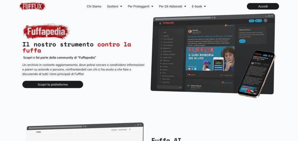 Sezione Fuffapedia, lo strumento della community contro la fuffa