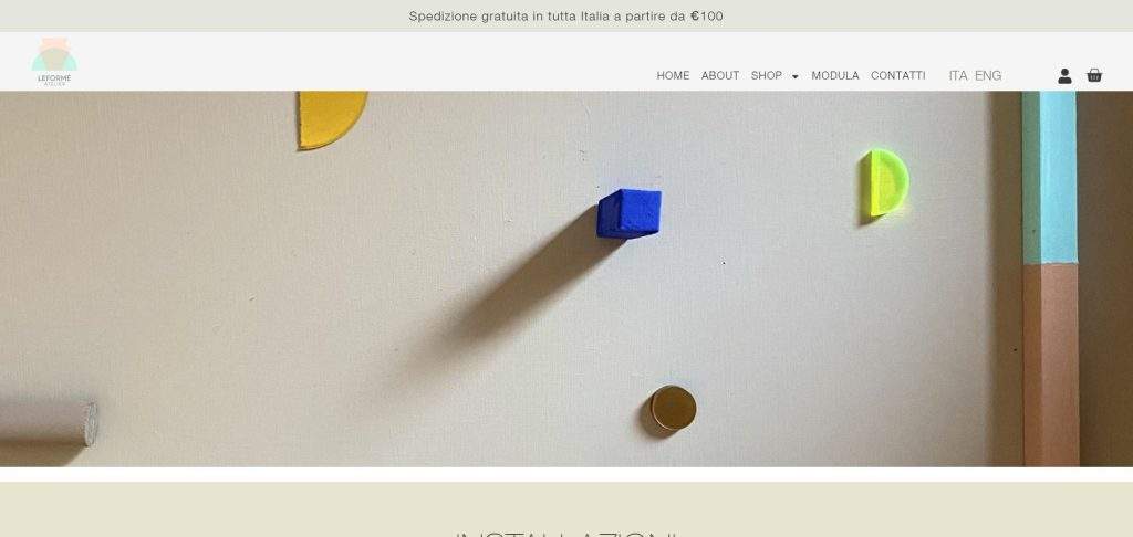 Pagina delle installazioni luminose a parete